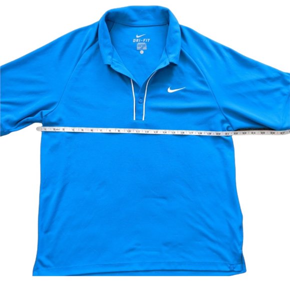 Nike Dry Fit Polo Shirt Blue Large - Picture 4 of 6